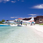 Arriving at Dry Tortugas from Key West Seaplane Adventures
