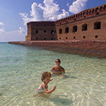 Mother and Daughter Swimming at Fort Jefferson