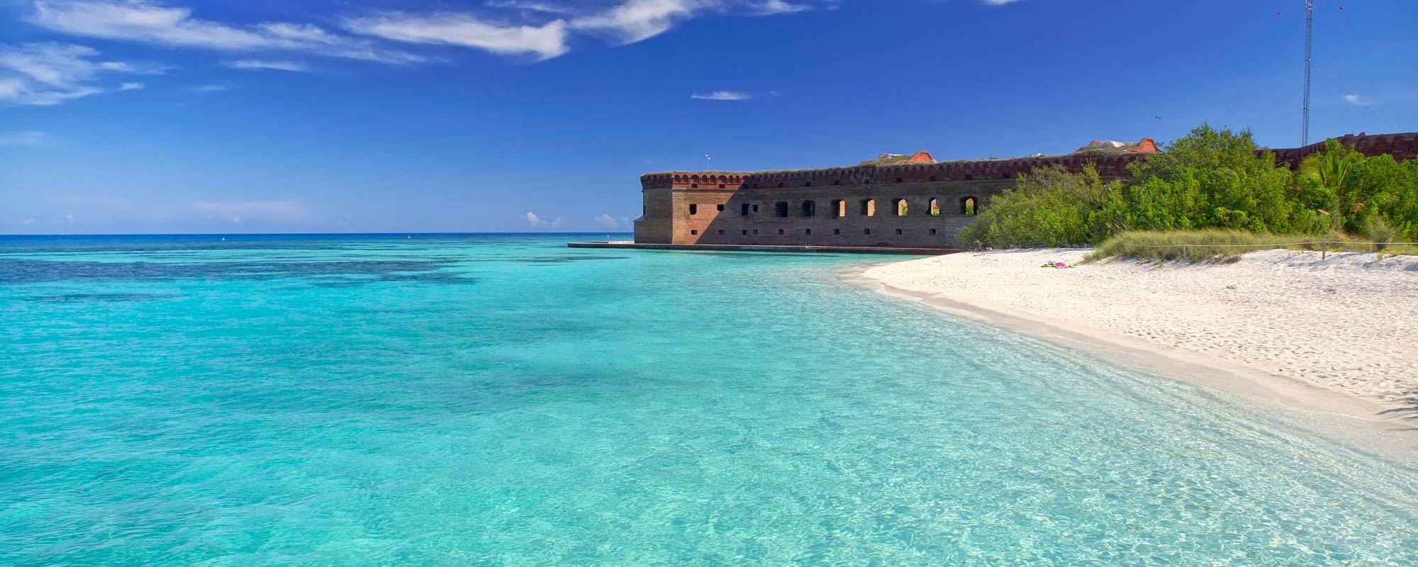 Pristine waters of Gulf of Mexico at Fort Jefferson
