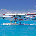 Seaplane landing on Gulf of Mexico